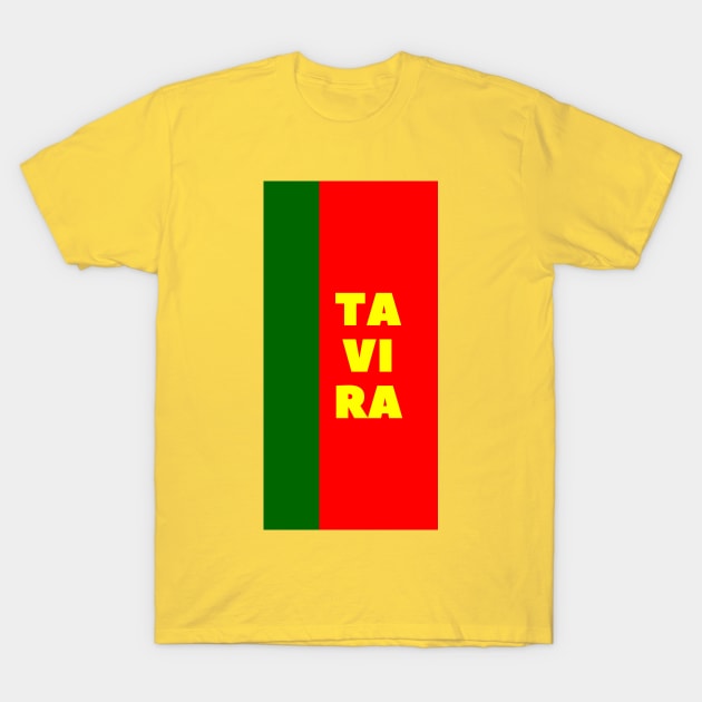 Tavira in Portuguese Flag Colors Vertical T-Shirt by aybe7elf